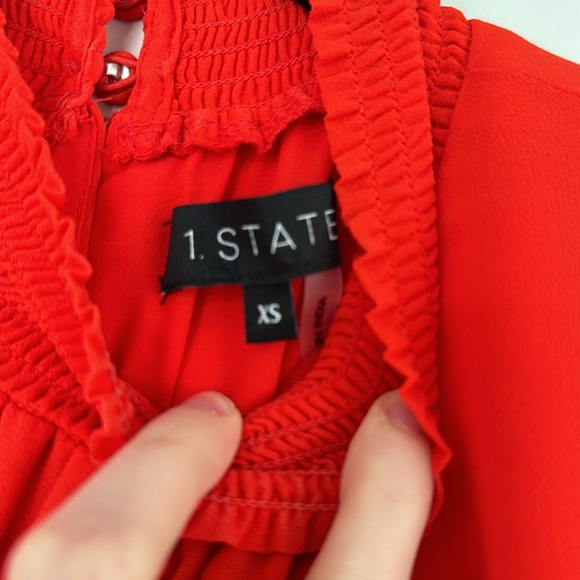 Revolve 1. STATE Ruffled Smock Neck Dress - Picture 5 of 6